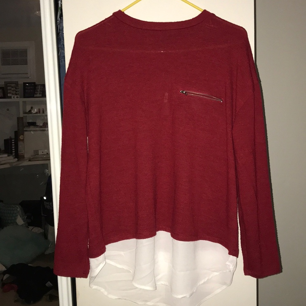 long-sleeved shirt HIGH LOW CLASSY BLOUSE